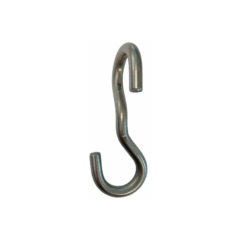 7 mm Twisted s Hook - 90 degree Mid Bend T316 Stainless Steel