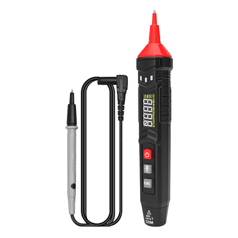 Multimètre numérique de type stylo HABOTEST HT121, multimètre portable intelligent, écran LCD True RMS, 4 000 points, voltmètre universel, testeur de