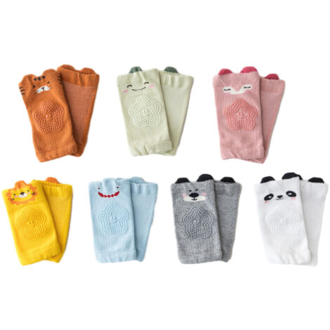 7 paires de genouillères antidérapantes pour bébé, protège-genoux pour tout-petits, chaussettes pour apprendre à ramper, jambières