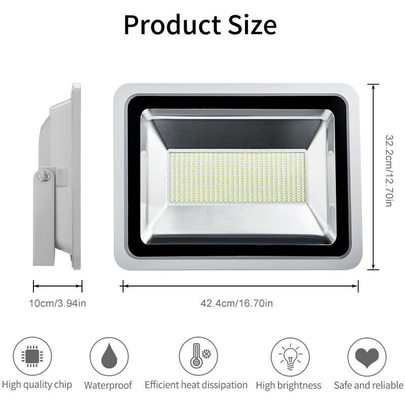 

7 PCS 300W LED Flood Light SMD Lámpara de exterior blanco frío