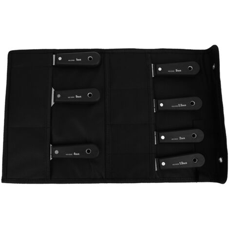 7 Pcs Couteau à Enduire Portable 1 à 5 Pouces Grattoir Lame Truelle Mur pour Outils de Construction