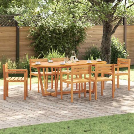 7 Piece Garden Dining Set Solid Wood Acacia vidaXL