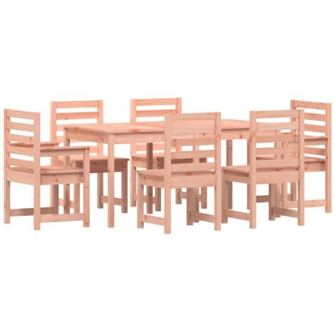 7 Piece Garden Dining Set Solid Wood Douglas vidaXL