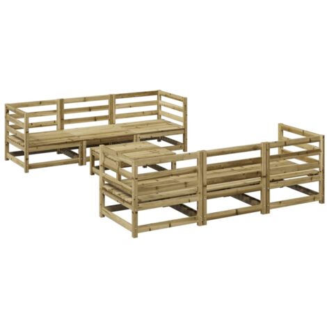 7 Piece Garden Sofa Set Impregnated Wood Pine vidaXL