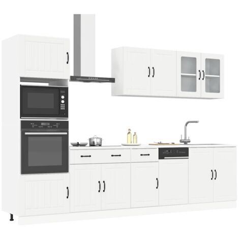 7 Piece Kitchen Cabinet Set Kalmar White Engineered Wood vidaXL