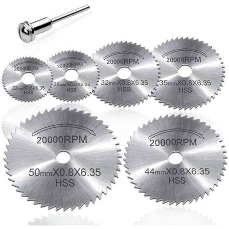 7-piece set Mini HSS circular saw blade rotary tool for Dremel metal cutter power tool set wood cutting discs drill