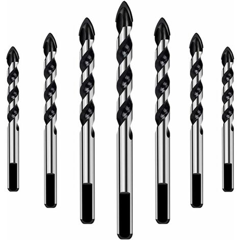 7 pieces drill bit set for tiles, glass, concrete, stone, brick, tiles, ceramics and mirrors (3mm 4mm 5mm 6mm 8mm 10mm 12mm)