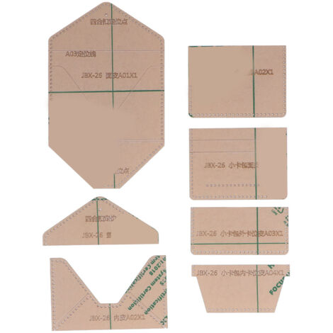 7 Pièces Gabarit Acrylique pour Découpe Précise, Modèle Transparent pour Emballage Cadeaux DIY