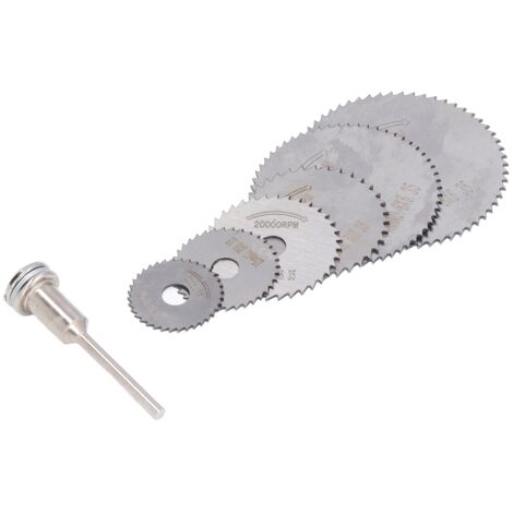 7 Pièces Lame de Scie Circulaire Miniature en Acier Rapide - Kit Outil de Coupe pour Modélisme et Bricolage