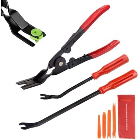 7 Pièces Outil de Démontage Garniture PorteOutil Rivets Voiturelevier déverrouillage,Cale Coupe Voiture pour Porte Voiture,Réparation ableau Bordoutil Levier -