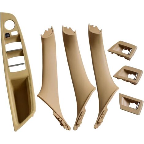 7 Pièces Poignée de porte intérieure de voiture LHD  Compatible avec 5 series F10 F11 520d，（jaune）