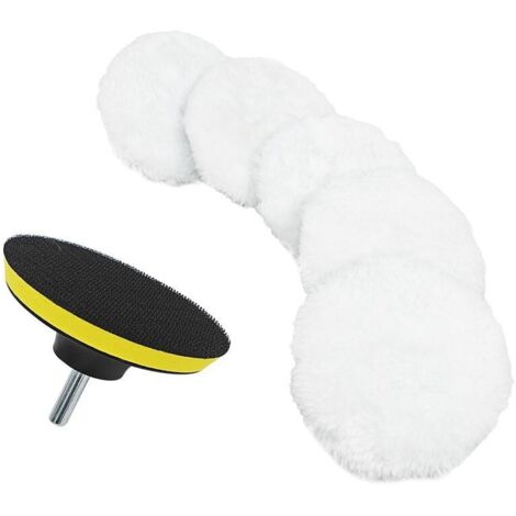 7 Pièces Tampon Polissage En Laine , Kit Polissage Voitures Pour Ponçage Polissages, Pour Polissages Et Meulage Cirage De Voitures(180mm)