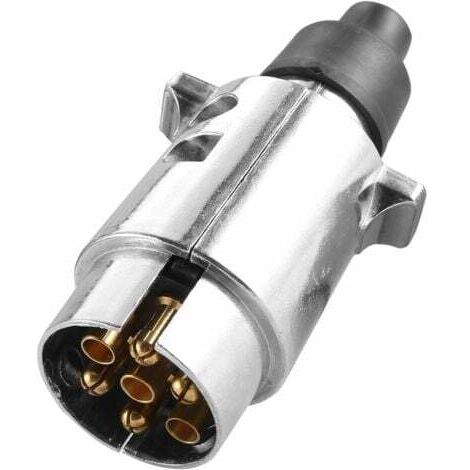7-poliger Metall-Anhängerstecker, wasserdichter 7-poliger Metall-Anhängerstecker, 12-V-7-poliger Steckeradapter zum Anschließen von Anhängern und Wohnwagen