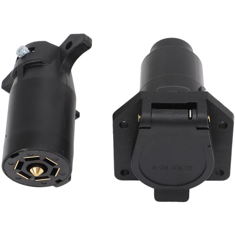 Image of 7-poliger runder Anhänger-Verkabelungsstecker, weiblicher Kabelbaum.