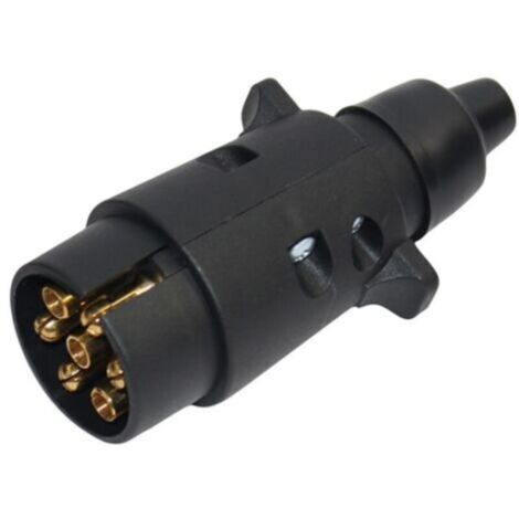 7-poliger Stecker für Anhängerkupplung, wasserdichter 7-poliger Stecker für Anhängerkupplung, 12-V-7-poliger Stecker, 7-poliger Stecker mit Klemmen für Wohnwagen/Anhänger