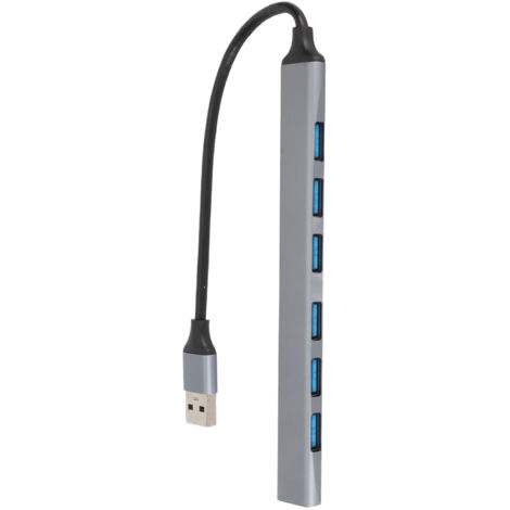 7-Port-USB-Dockingstation: 1 USB 3.0-Anschluss und 6 USB 2.0-Anschlüsse für Computer, drahtlose Tastatur, Maus und Festplatte