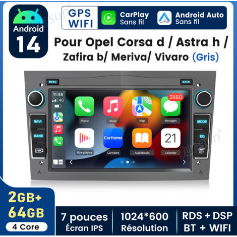 7 pouces Carplay Autoradio pour Opel Astra Corsa C/D Vectra C Zafira B Signum 64GB JUNSUN
