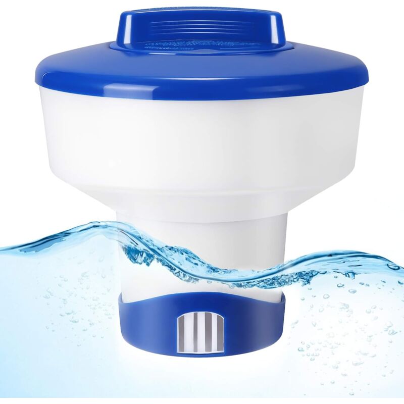 Alovez - 7 Pouces Distributeur Flottant pour Piscine, Diffuseur de Chlore, Diffuseur Flottant Piscine Tablette Chlore Piscine Diffuseur Flotteur
