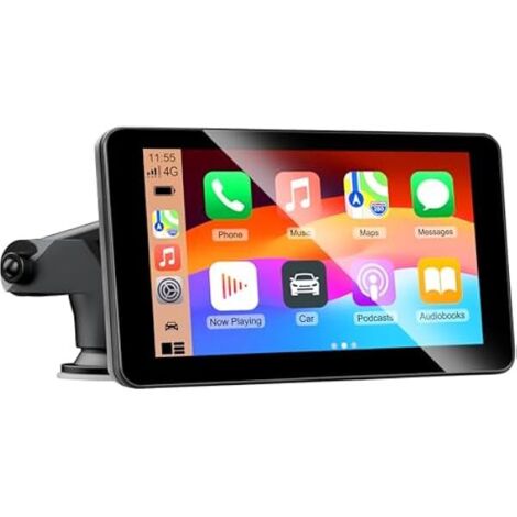7 Pouces Écran Carplay Voiture pour Apple Car Play, Écran Android Auto Voiture avec Bluetooth/FM/AUX/Mirror Link/Commande Vocale/Navigation GPS