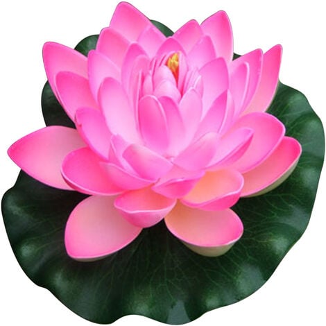 7 pouces fleurs de Lotus flottantes artificielles étangs d'eau mousse feuille de Lotus faux lys pour piscine maison étang aquarium
