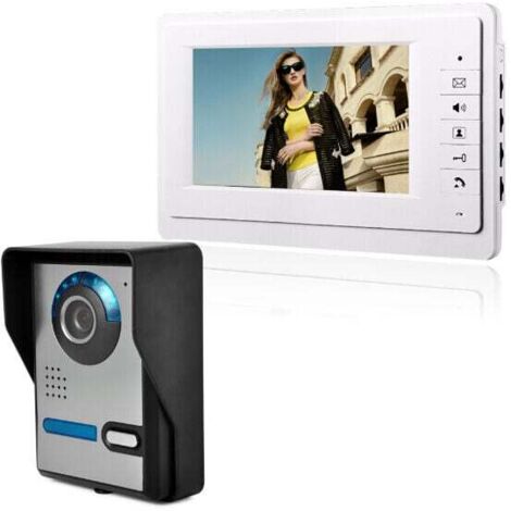 7 pouces LCD vidéo porte téléphone sonnette interphone caméra moniteur système de sécurité à domicile 110-240V (EU)