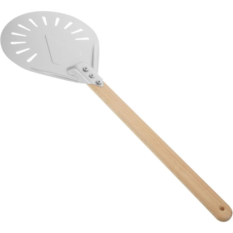 Houhence - 7 Pouces pelle pizza perforée, spatule Pizza, Paddle ronde en Aluminium Anodisé Dur, avec Résistance Aux Hautes Températurespour Four pour