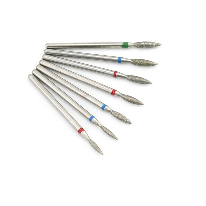 7 pz/set punta per trapano per unghie diamantata