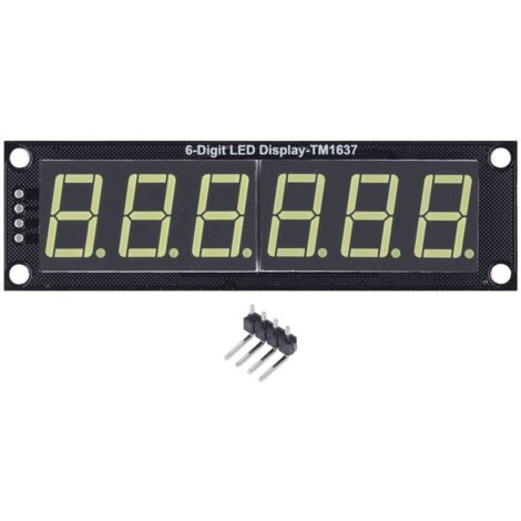 7-Segment-Anzeigemodul, 0,56-Zoll-LED-Anzeige, Digitale Röhre, 6-stellig, 7-Segment-Dezimalzahl, TM1637, Digitales Anzeigemodul, Optoelektronische Anzeigen