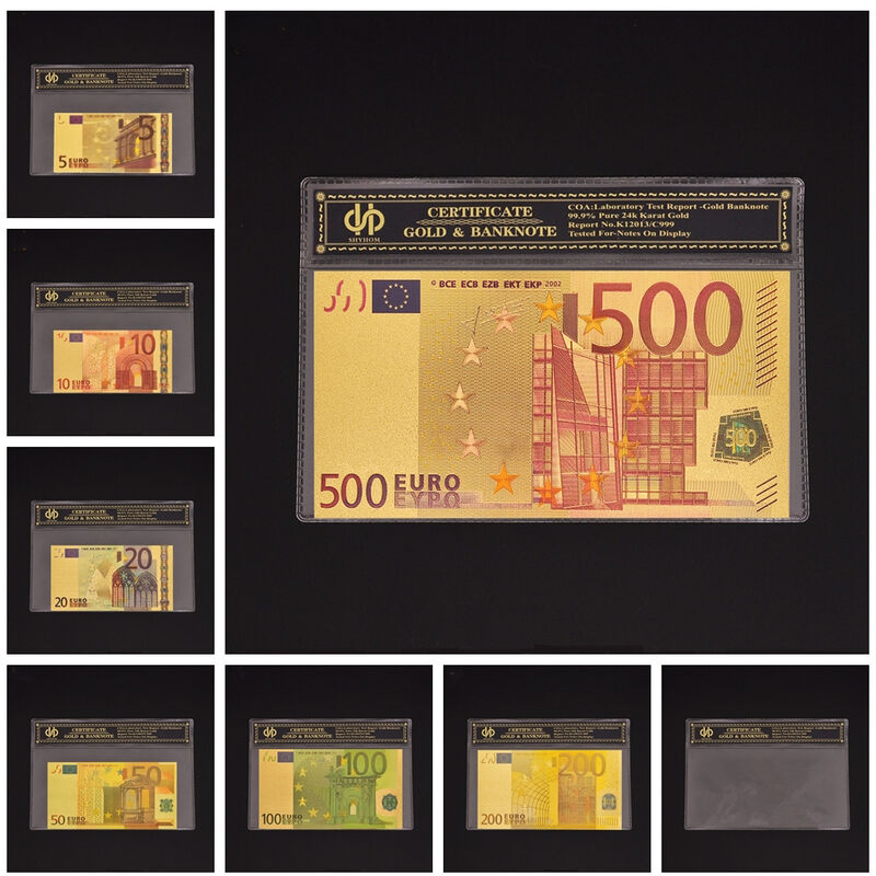 7 set di banconote in Euro a colori pz/lotto 5 10