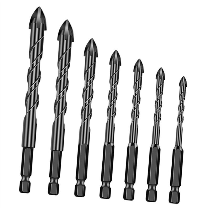 Image of 7 stücke Hex Schaft Bohrer Brennholz Hand Kegel Mehrzweck Bohren Bit Trat Fliesen
