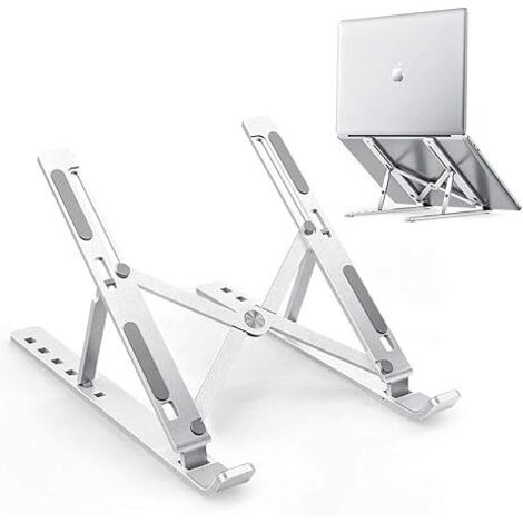 7-stufiger Laptopständer aus Aluminium zur Linderung von Rückenschmerzen (ergonomisch). Ideal fürs Homeoffice.