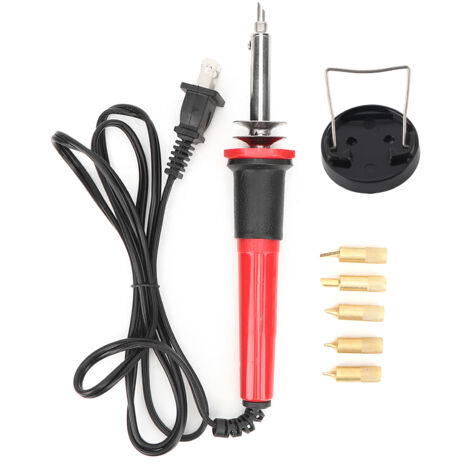 7-teiliges elektrisches Pyrographie-Set mit Lötkolben und Brennstift für Holz (110 V US)