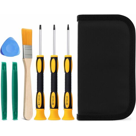 7-teiliges Gamecontroller-Reparatur-Tool-Kit, T6 T8 T10 Schraubendreher-Set, kompatibel mit Xbox 360/One/Series S/X Controller und Konsole, PS3, PS4 und PS5 Konsole