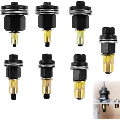7-teiliges Handnietmuttern-Set, passend für M3, M4, M5, M6, M8, M10, M12, Handnietkopf-Set, pneumatische Nietzange aus Stahl, Nietmutter, Handnietzange, Nietadapter