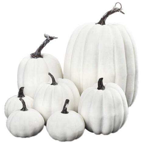 7-teiliges künstliches Kürbismodell als Tischdekoration für Thanksgiving und Halloween
