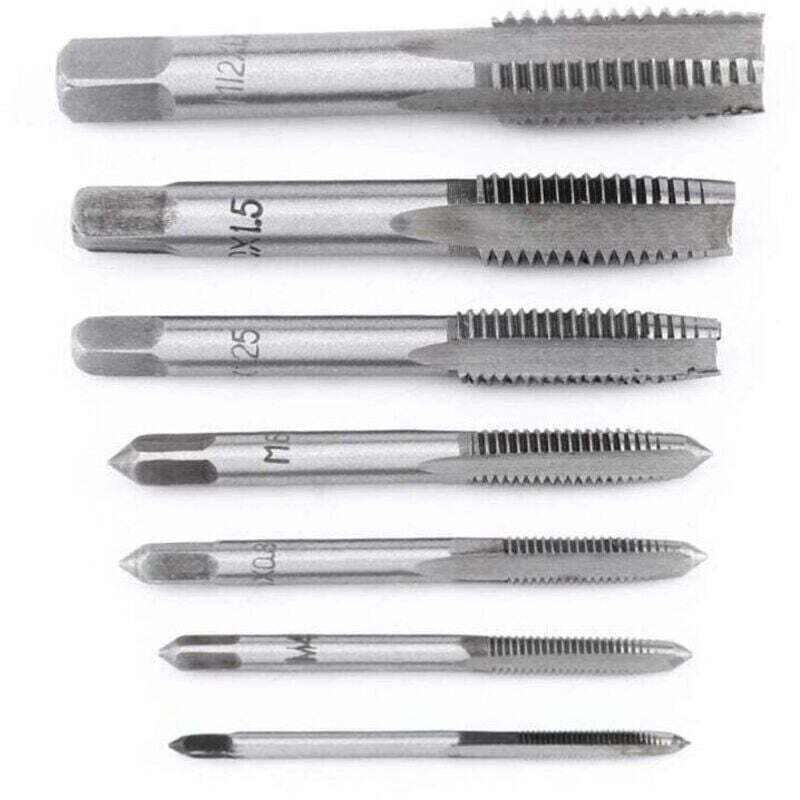 Image of 7-teiliges metrisches Gewindebohrer-Set für Stahllager (M3-M12)