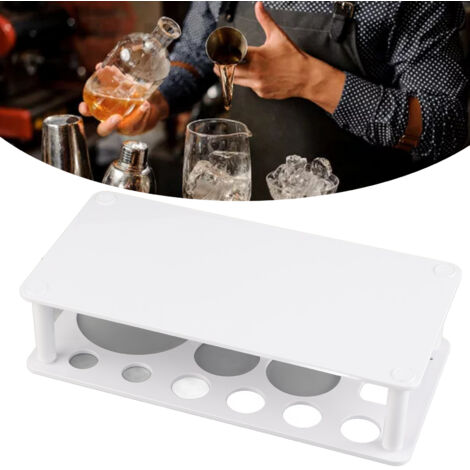 7-teiliges weißes ABS-Bar-Organizer-Set, platzsparend, Cocktail-Set für Zuhause