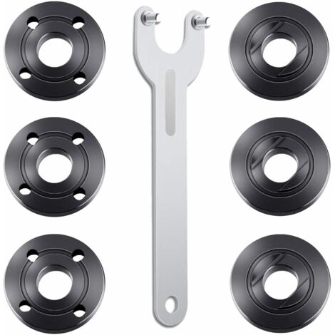 7-teiliges Winkelschleifer-Mutternset, Winkelschleiferschlüssel, 5/8-11 Flansch-Metall-Sicherungsmutter