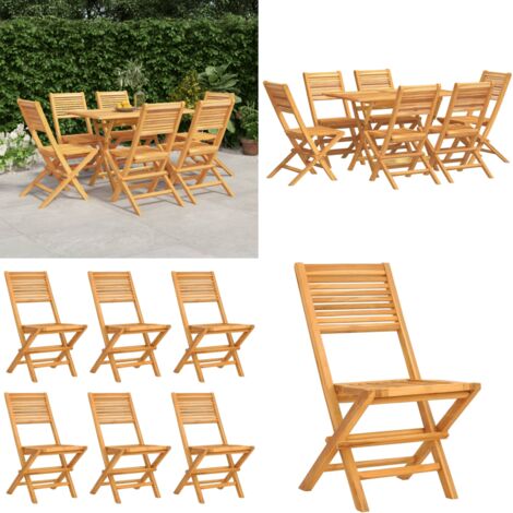 7-tlg. Garten-Essgruppe Massivholz Teak - Holztisch - Gartentisch - Essgruppe - Gartenmöbelset - Teakholzmöbel - Home & Living