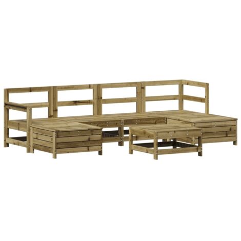 7-tlg. Garten-Sofagarnitur Kiefernholz Imprägniert vidaXL