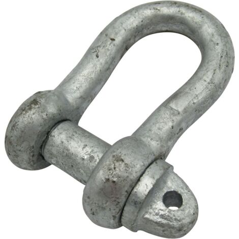7 Ton Galvanised Small Dee Shackle With Screw Pin - BS3032 7000KG Galv Lifting Towing Certified