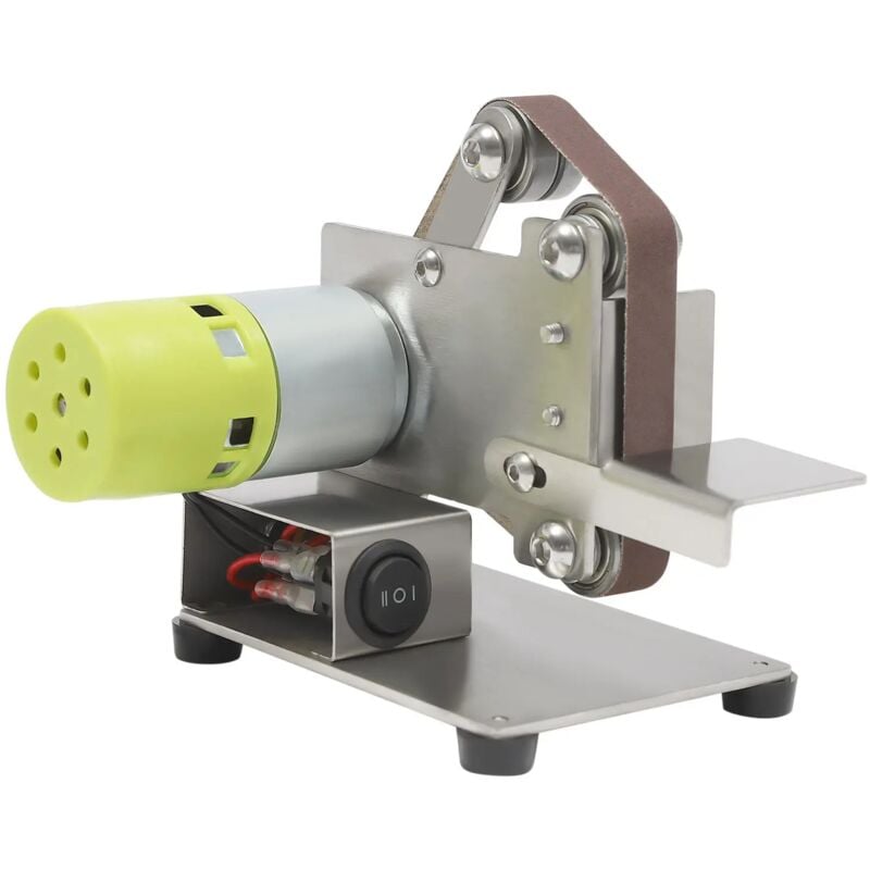 7 Vitesses Mini Ponceuse à Bande Polisseuse Ponceuse Avec 10 x Bandes Abrasives