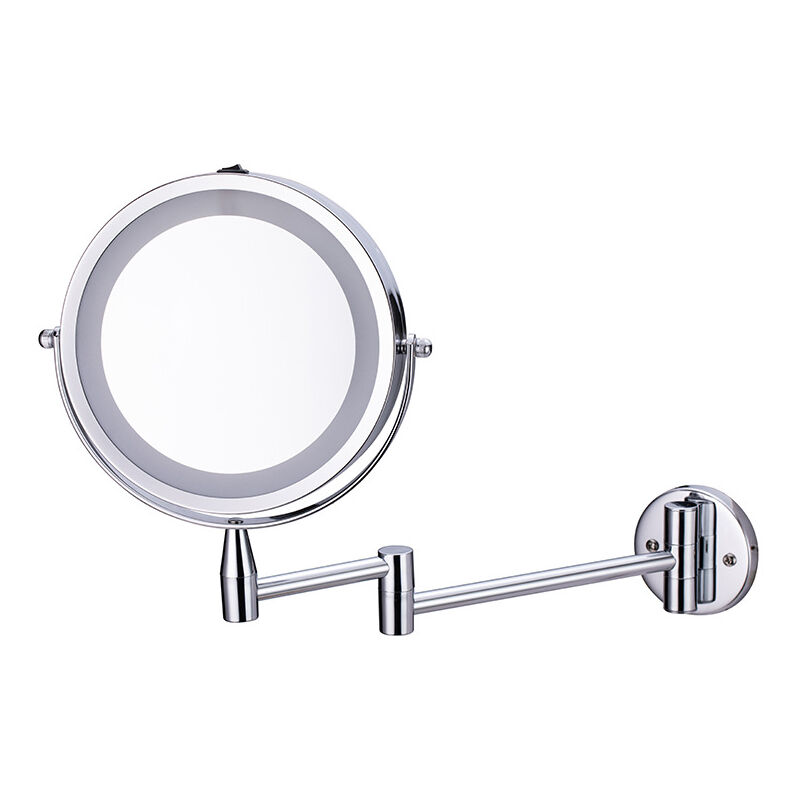 7'' Wall Mounted Makeup Mirror usb Rechargeable Two Sided 1X/3X Magnifying Mirror touch switch