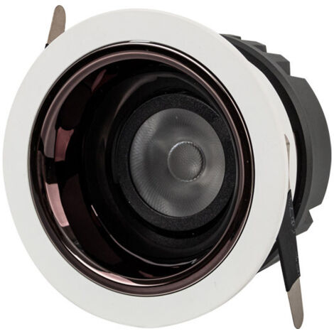 7-Watt-Einbaustrahler aus Aluminium mit Blendschutz, verstellbarem Winkel und ultraheller Frontplatte