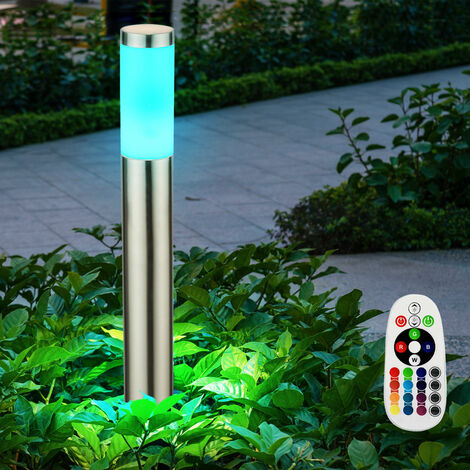 7 watt LED RGB in piedi lampada da ingresso in acciaio inox illuminazione bianca cambia colori telecomando