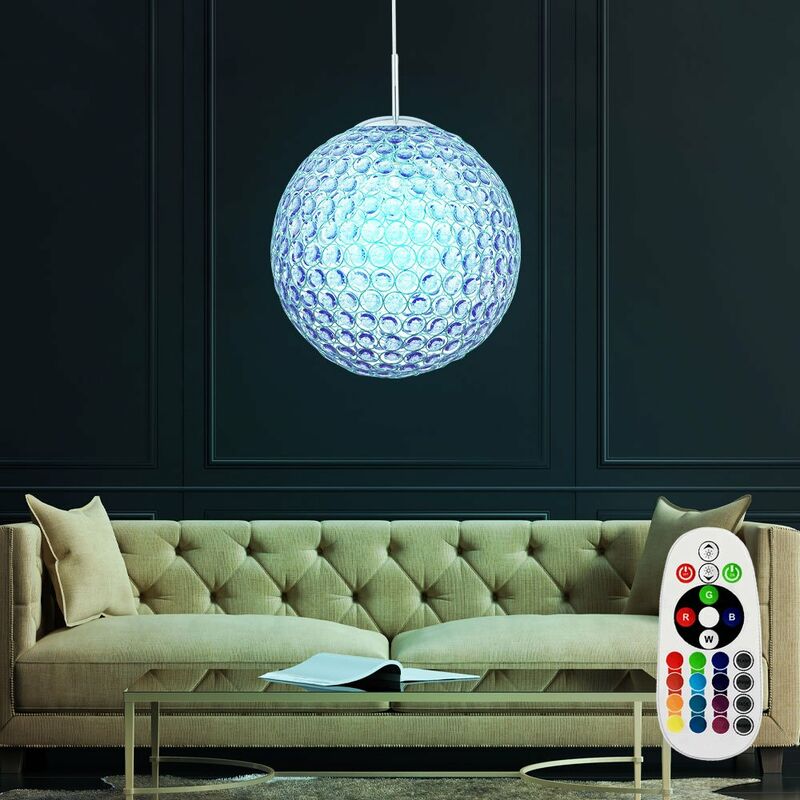 

Iluminación que cambia de color de la lámpara colgante de la bola de cristal de la luz pendiente del RGB LED de 7 vatios