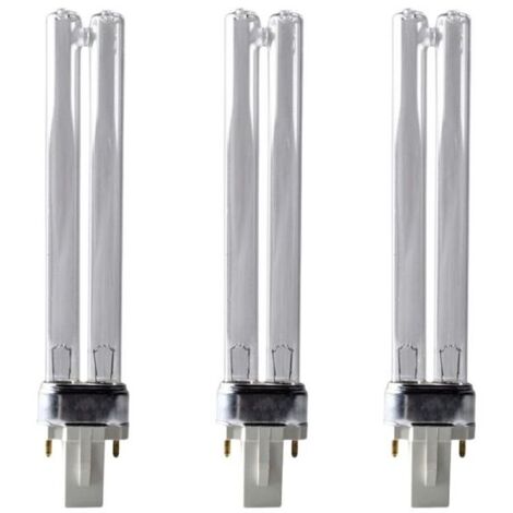 7 Watt UVC Ersatzlampe für Wasserklärer mit G23 Sockel 3er Set