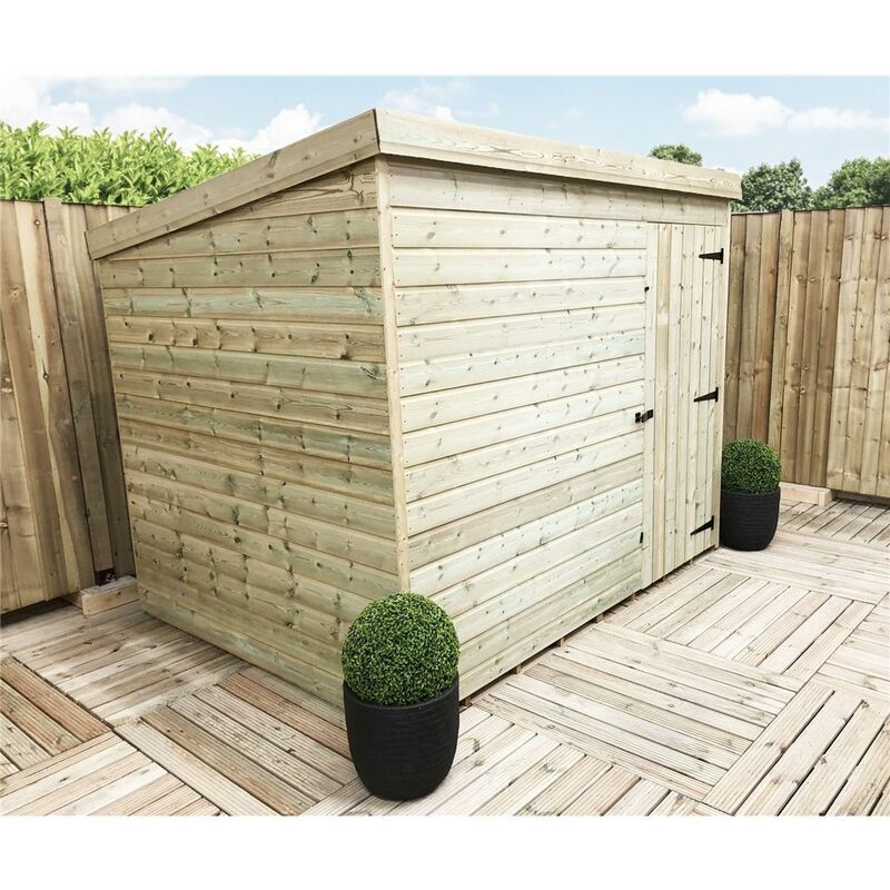 Marlborough Pent Sheds(bs) - 7 x 5 Windowless Pressure Treated Tongue And Groove Pent Shed With Single Door