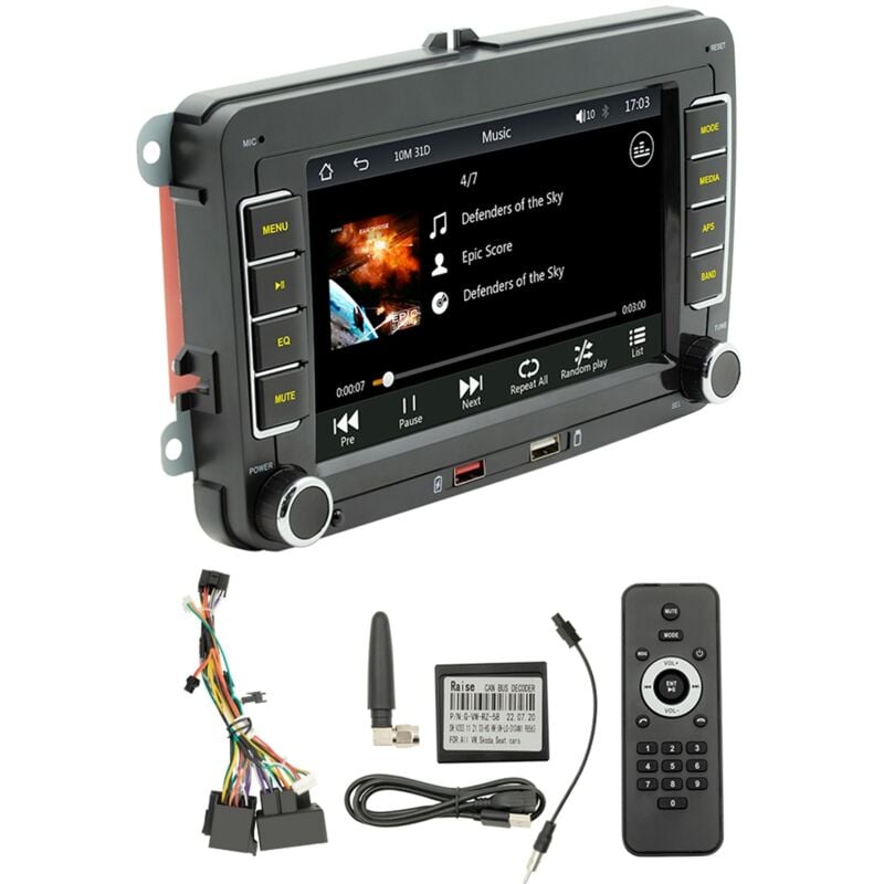 Image of Tlily - 7 Zoll 2Din CarPlay Android-Autoradio Autoradio Bluetooth MP5-Player 2USB für /Golf //