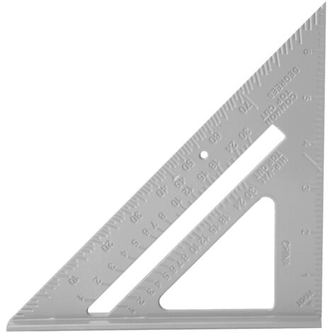 7-Zoll-Dreiecklineal aus Aluminium zum Einrahmen, präzise Winkelmessung von 45 und 90 Grad